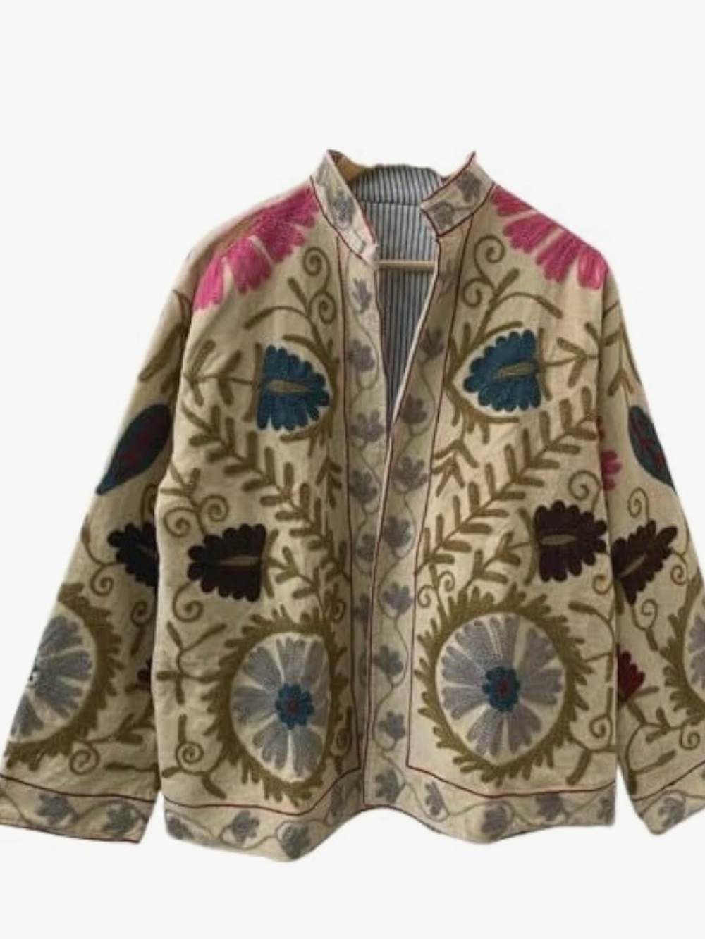 Indian Suzani embroidered jacket size XL
